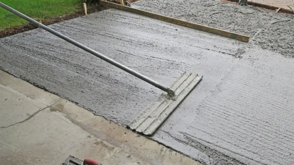 Concrete driveway