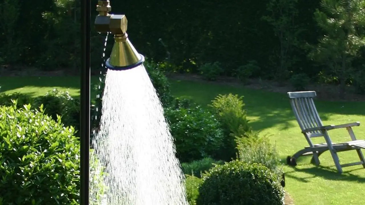 Plumb in outdoor garden shower cost