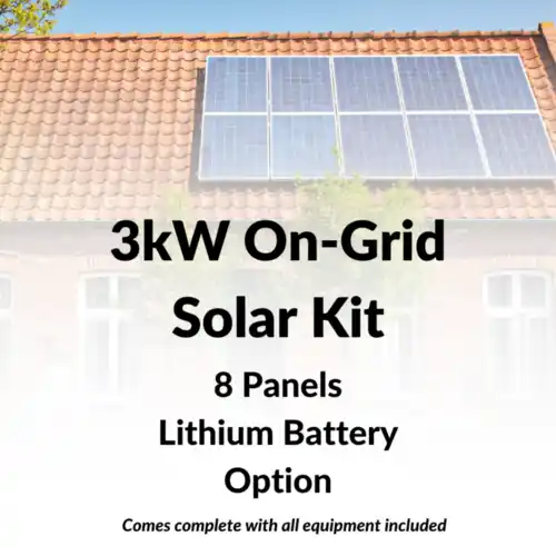 Sun Store 3kW On-Grid Solar Kit 8 Panels with Lithium Battery