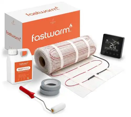 Fastwarm 150W Electric Underfloor Heating Mat Kit 9m<sup>2</sup> with WIFI Controller/Thermostat