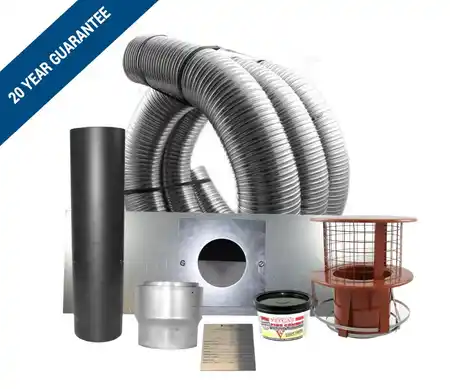 Simply Stoves - Flue Liner 10m 6″ Diameter Stove Installation Pack
