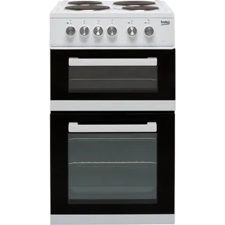 Beko 50cm Electric Cooker with Solid Plate Hob KD531AW