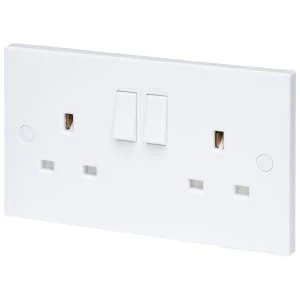 Wickes Twin Switch Plug Socket