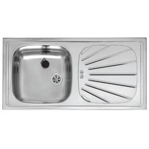 Reginox Alpha10 Inset Single Bowl Stainless Steel Sink Square with Waste