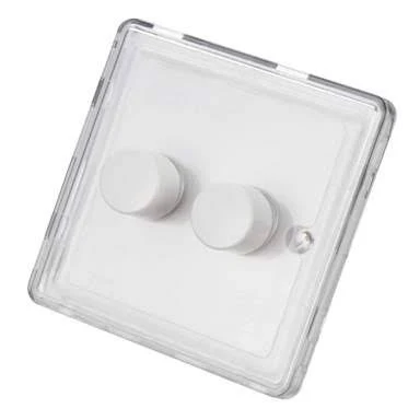 MK Dimensions 2 Gang 2 Way LED Intelligent Dimmer Switch Module White