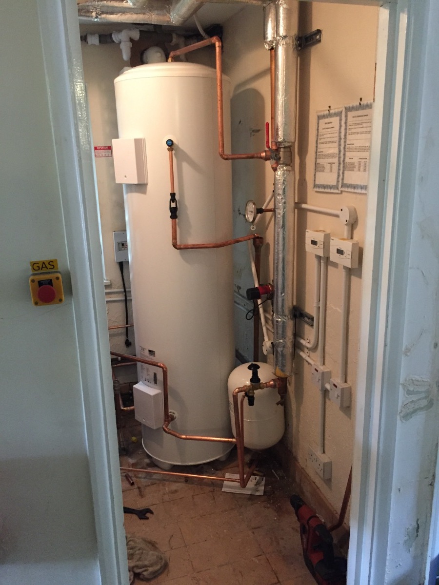 Heating Engineer: Image 2 – Replaced old thermal store for new un vented 